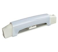 tibelec 329230 Applique salle de bain blanche avec tube fluo, Plastique, 13 W, Blanc, sans diffuseur + interrupteur/diffuseur + interrupteur + prise