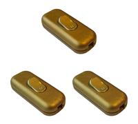 Tibelec 534630 Interrupteur de fil Or (Lot de 3)