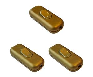 Tibelec 534630 Interrupteur de fil Or (Lot de 3)