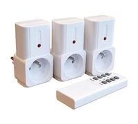 Tibelec 625790 Lot de 3 Prises domotique On/Off avec Télécommande