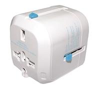 tibelec 641930 Adaptateur de voyage international universel, Blanc