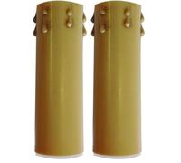 Tibelec 707830 Bougie Cire diamètre 24 mm + Support E14 Hauteur 8 cm, Plastique, Blanc, 6 cm (Lot de 2)