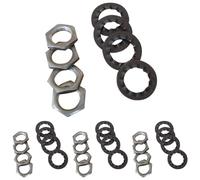 Tibelec 736830 Ecrous épaisseur 2.5 mm Acier, Métal (Lot de 4)