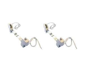 Tibelec 853110 Douille Halogene à étrier R7S Blanc, Métal/Stéatite, Unité (Lot de 2)