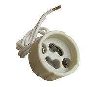 TIBELEC Douille pour ampoule GU10/GZ10 854210 Halogène/LED Céramique/Silicone Blanc 100 W