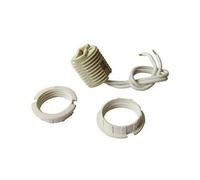 Tibelec 854710 douille halogène filetée + 2 bagues pour ampoule à culot g9 blanc