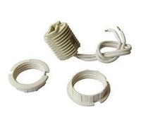 Tibelec 854710 douille halogène filetée + 2 bagues pour ampoule à culot g9 blanc Blanc G