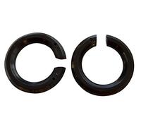 Tibelec 858320 Bague de Réduction d'Abat Jour Noir Lot de 2