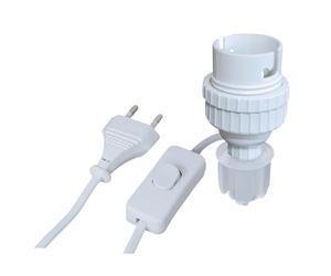 Tibelec 858810 Adaptateur Bouteille B22 avec Interrupteur + Fiche Blanc
