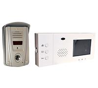 tibelec 914730 Interphone portier video sans combiné avec écran couleur, Blanc
