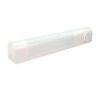 TIBELEC Applique sans tube + prise Blanc 13W max, IP21, interrupteur on/off, culot S19, bornier intégré garantie 5 ans