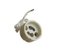 TIBELEC Douille Gu10 / Gz10 en plastique, TIBELEC, blanc 100 W