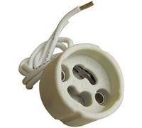 TIBELEC Douille pour ampoule GU10/GZ10 854210 Halogène/LED Céramique/Silicone Blanc 100 W