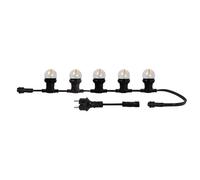 TIBELEC Guirlande LED Connectable 10 Douilles E27-10 Ampoules à Filament 85LM, Idéale pour Extérieur