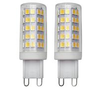 TIBELEC Lot 2 ampoules LED G9 4.5W, 530 lumens, 240V, 4000K blanc-neutre