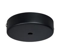TIBELEC Pavillon cache-fils cylindrique noir mat, métal, diam. 100mm