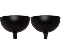 TIBELEC - Pavillon Luminaire, Cache-fils Demi-Sphère Métal, Noir Diamètre 100MM (Lot de 2)