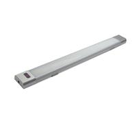 TIBELEC Réglette LED Argent 8W max, 580 lm, intensité variable 3000 à 6500K, inter. infrarouge, garantie 5 ans