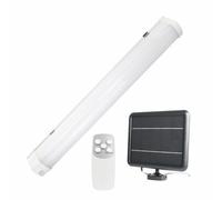 TIBELEC Réglette solaire LED avec détecteur infrarouge 5W / 850LM - IP65 - Batterie haute capacité remplaçable
