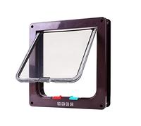 Tibeoyad Chatière à fermeture magnétique, Plastique ABS, Taille L, Marron pour Chats et Chiens