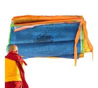 Tibetan Buddhist Prayer Flags | Outdoor Meditation Flagss | Tibeetan Buddhistt Prayyer Flag for luck, happiness, longevity and prosperity 22x17x70 Inches by NATURAL