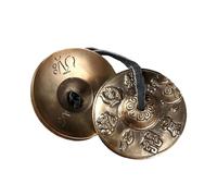 Tibetan Cymbals Bell - Instrument de du son spirituel | Authentic Brass Tingsha Carimes, Meditation Yoga Mindfulness Tool, Ritual Prayer Energy Balancing Aid, Handmade Relaxation Musical