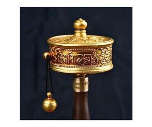 Tibetan prayer wheel,Prayer wheel,Tibetan Prayer Wheel Buddhist Prayer Wheel Copper Hand-Held Prayer Wheel With Tibetan Buddhist Six-Character Truth Premium Buddha Scriptures Tibetan Dharma Device Pra