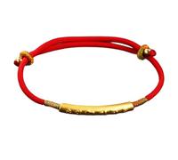 Tibetan Red String Bracelet, Six-Character Mantra Bracelet for Healing, Adjustable Meditation Amulet Good Luck Feng Shui Jewelry Gifts for Women (Gold)