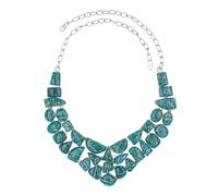 Tibetan Silver Collier Choker Amazonite Femme Plaqué Argent Élégance Artisanale & Style Intemporel Collier Ras de Cou Ajustable Bijou Statement Vert Audacieux