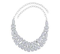 Tibetan Silver Collier Ras de Cou Perles Blanches Biwa Femme Plaqué Argent Élégance Artisanale & Style Intemporel Collier Choker Ajustable Bijou Statement Élégant pour Soirée ou Mariage