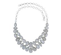 Tibetan Silver Collier Ras de Cou Pierre de Lune Femme Plaqué Argent Élégance Artisanale & Style Intemporel Collier Choker Ajustable Bijou Statement Blanc Lumineux