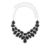 Tibetan Silver Collier Ras de Cou Tourmaline Noire Femme Plaqué Argent Élégance Artisanale & Style Intemporel Collier Choker Ajustable Bijou Statement Protecteur & Audacieux