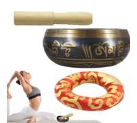 Tibetan Singing Bowl - Pot de spirituel, coupe de prière compacte | Instrument de thérapie sonore décorative à la main, Méditation relaxation Sound Bath pour yoga Affichage de la chambre à co