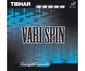 Tibhar Chaine + Vari Spin de Tennis de Table en Caoutchouc, Noir, 1.8