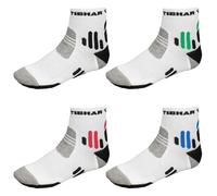 Tibhar Chaussettes de tennis de table Tech II | Chaussettes de sport | Chaussettes fonctionnelles pour homme | Chaussettes blanches, blanc/noir, 44-46