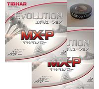 Tibhar Evolution MX-P Lot de 2 revêtements de tennis de table - Avec bande de bord T__PLACEHOLDER_BRAND_0__ Ostalb de 50 cm (1,8 mm)