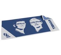 Tibhar Lebrun L2 Serviette de tennis de table 100 % coton Bleu/blanc 50 x 100 cm