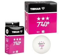 Tibhar Lot de 100 balles de tennis de table T40+ - 3 étoiles - Homologation ITTF pour les jeux de points et les compétitions officielles - Qualité unique en plastique ABS
