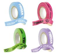 Tibhar Ruban de bord coloré pour tennis de table - Largeur : 10 mm - Longueur : 5 m - Rose - Violet - Bleu - Vert (rose)