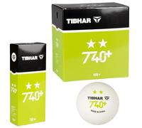 Tibhar T40+ Balle de tennis de table 2 étoiles | 10 ou 100 pièces | Blanc | Ballon d'entraînement pour professionnels de niveau compétition en plastique ABS