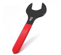 TIBOO DAY xtrémité ouverte simple face 33 mm métrique coudée à 15 degrés en forme de U Clé à tête plate noircie avec poignée rouge pour réparation de voiture
