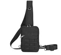 Tibroni Sac à bandoulière anti-vol tactique étanche petit sac à bandoulière chest crossbody bag sac de poitrine homme sac à bandoulière sac à main avec fermeture éclair verrouillable et blocage RFID