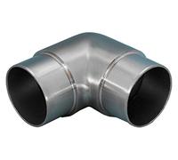 TIBU Accessoires de garde-corps en acier inoxydable - Matériel de montage - Embout d'angle | Accessoire de garde-corps en acier inoxydable coudé à 90° 42,4 x 2 mm