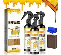 Tibue Beeswax Spray Furniture Polish Spray, Natural Micro-Molecularized Beeswax Spray, The Original Beeswax Spray, Beeswax for Wood Floors, Beeswax Pellets Wood Polish (3 Bottles)
