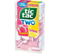 TIC TAC Bonbons Tic Tac Two Framboise Citron 38 pastilles