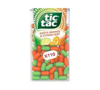 TIC TAC - Fraîcheur Acidulée Orange & Citron Vert, Petit Bonbon Croquant et Léger (54g) - Le lot de 6