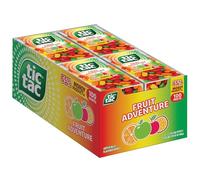 Tic Tac Fruit Adventure Mints, 12 pièces, rafraîchissement en déplacement, farces de Noël, 50 ml chacune