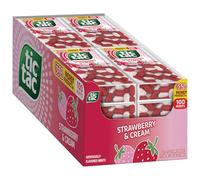Tic Tac Menthes aromatisées à la fraise et à la crème, lot de 12, rafraîchissement en déplacement, farces de Noël, 50 ml chacune