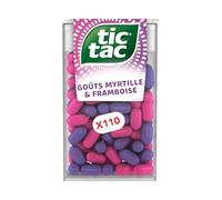 TIC TAC - Pastilles Fraîcheur Myrtille & Framboise, Saveur Fruitée et Légère (54g, 110 pcs) - Lot de 6 - vendu par Lot