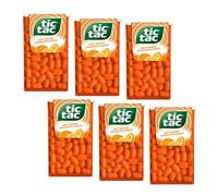 Tic Tac® | Tic Tac Orange | Dragées à l'orange | Bonbons à saveur d'orange - 6 caisse (6 x 18 Gr)